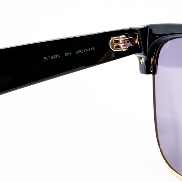 NEW BOTTEGA VENETA BV1003S 001 SQUARE BLACK GREY UNISEX SUNGLASSES - Picture 8 of 9